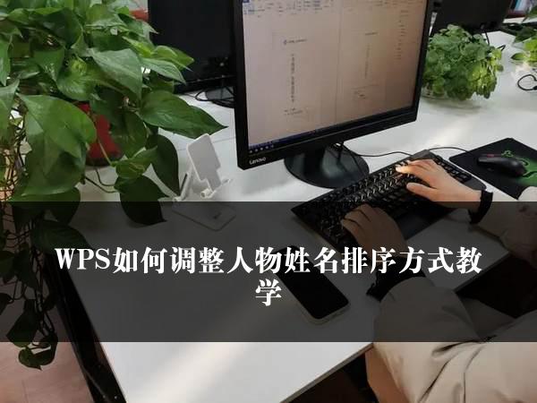 WPS如何调整人物姓名排序方式教学