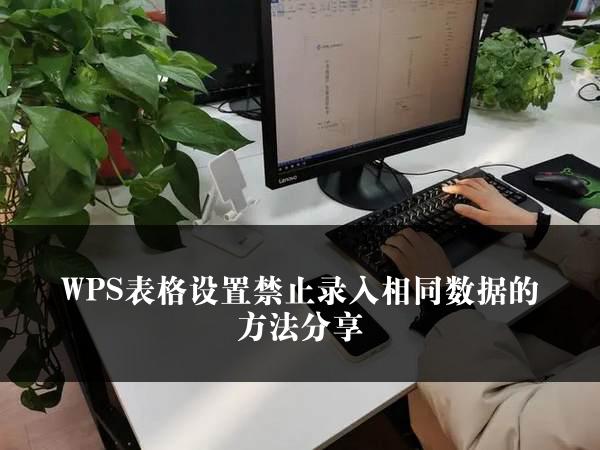 WPS表格设置禁止录入相同数据的方法分享