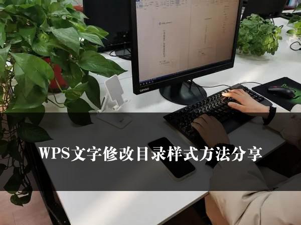 WPS文字修改目录样式方法分享