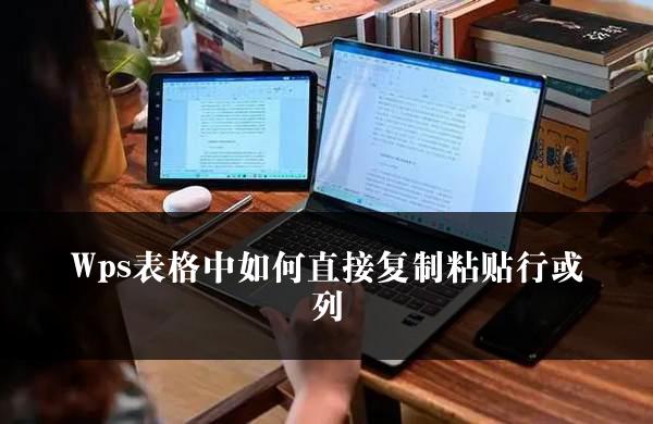 Wps表格中如何直接复制粘贴行或列