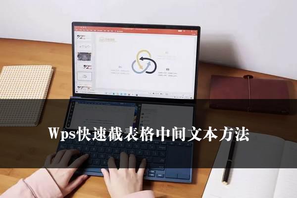 Wps快速截表格中间文本方法