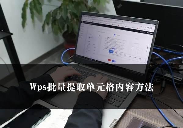 Wps批量提取单元格内容方法