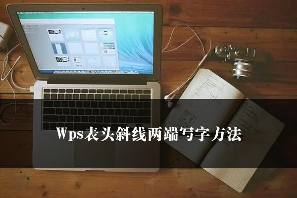 Wps表头斜线两端写字方法