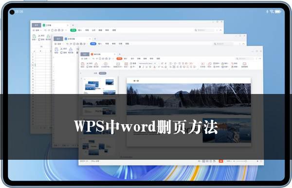 WPS中word删页方法