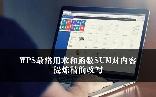 WPS最常用求和函数SUM对内容提炼精简改写