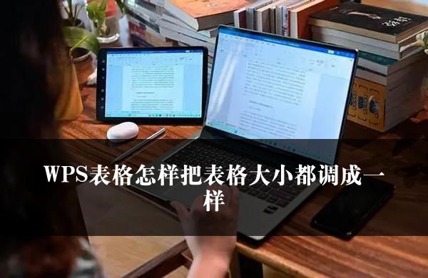 WPS表格怎样把表格大小都调成一样