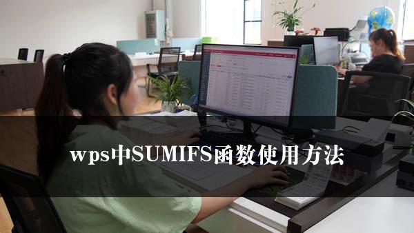 wps中SUMIFS函数使用方法