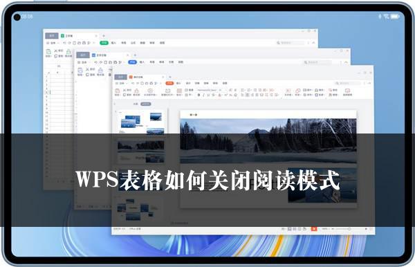 WPS表格如何关闭阅读模式