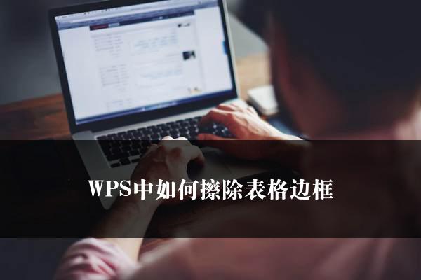 WPS中如何擦除表格边框