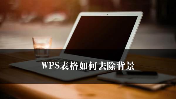 WPS表格如何去除背景