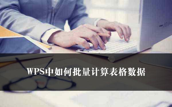 WPS中如何批量计算表格数据