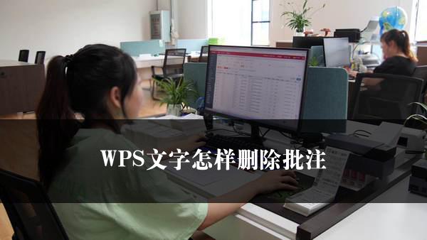 WPS文字怎样删除批注