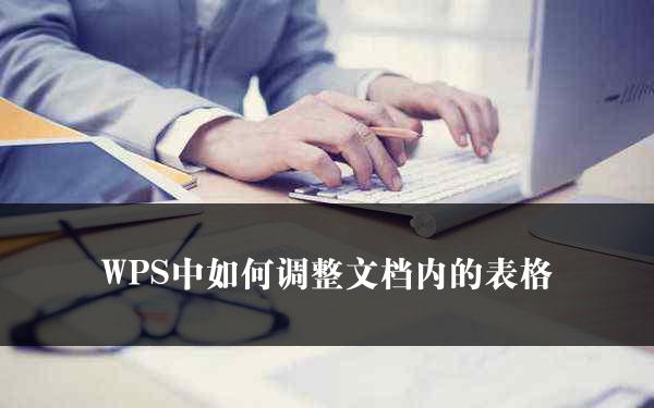 WPS中如何调整文档内的表格