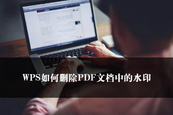 WPS如何删除PDF文档中的水印