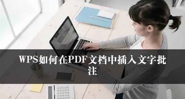 WPS如何在PDF文档中插入文字批注