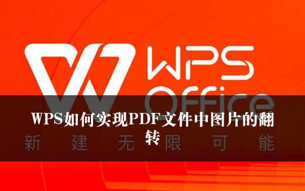 WPS如何实现PDF文件中图片的翻转