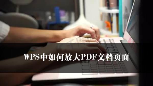 WPS中如何放大PDF文档页面