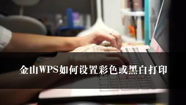 金山WPS如何设置彩色或黑白打印