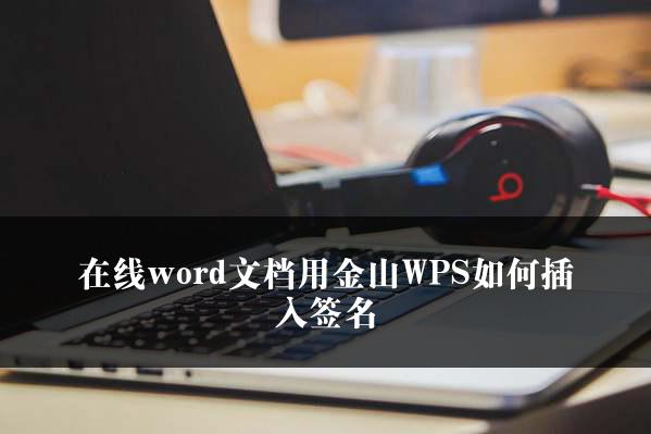 在线word文档用金山WPS如何插入签名