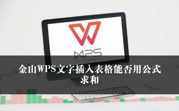 金山WPS文字插入表格能否用公式求和