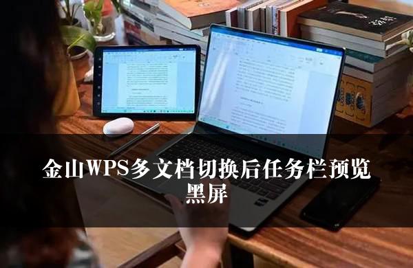 金山WPS多文档切换后任务栏预览黑屏