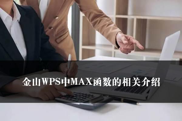 金山WPS中MAX函数的相关介绍