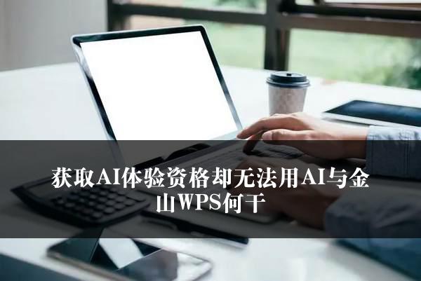 获取AI体验资格却无法用AI与金山WPS何干