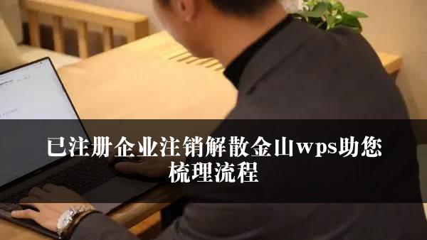 已注册企业注销解散金山wps助您梳理流程