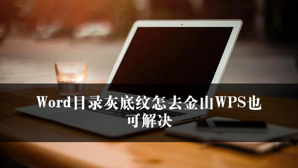 Word目录灰底纹怎去金山WPS也可解决