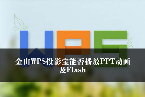 金山WPS投影宝能否播放PPT动画及Flash