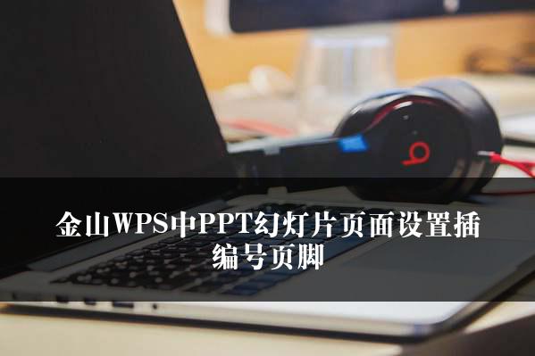 金山WPS中PPT幻灯片页面设置插编号页脚