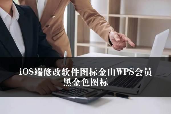 iOS端修改软件图标金山WPS会员黑金色图标