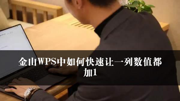 金山WPS中如何快速让一列数值都加1