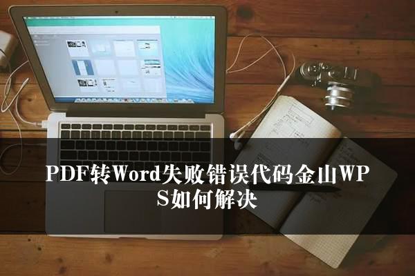 PDF转Word失败错误代码金山WPS如何解决