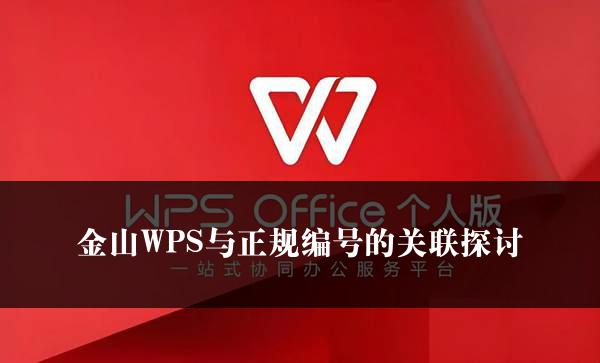 金山WPS与正规编号的关联探讨