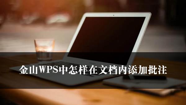 金山WPS中怎样在文档内添加批注