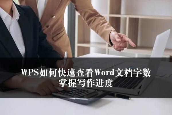 WPS如何快速查看Word文档字数掌握写作进度