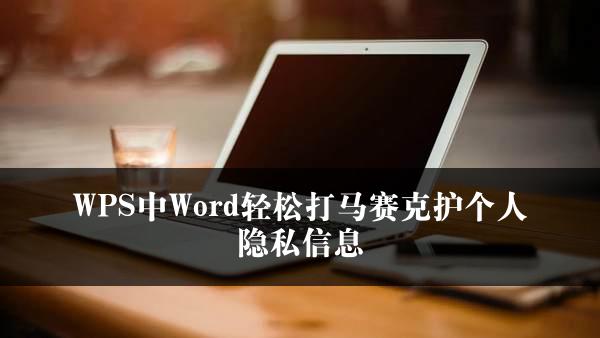 WPS中Word轻松打马赛克护个人隐私信息