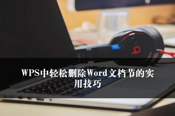 WPS中轻松删除Word文档节的实用技巧