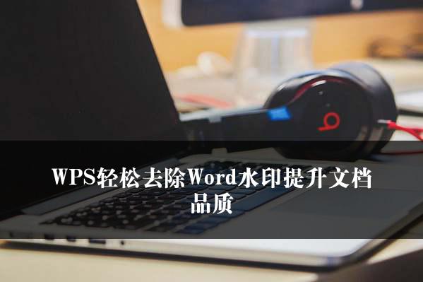 WPS轻松去除Word水印提升文档品质