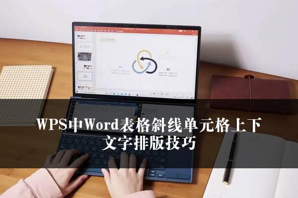 WPS中Word表格斜线单元格上下文字排版技巧