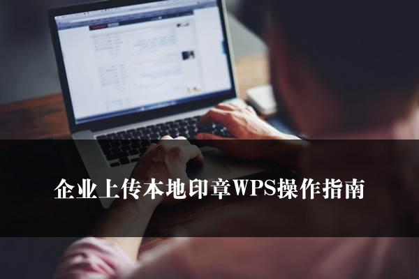 企业上传本地印章WPS操作指南