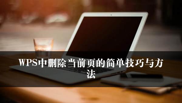 WPS中删除当前页的简单技巧与方法