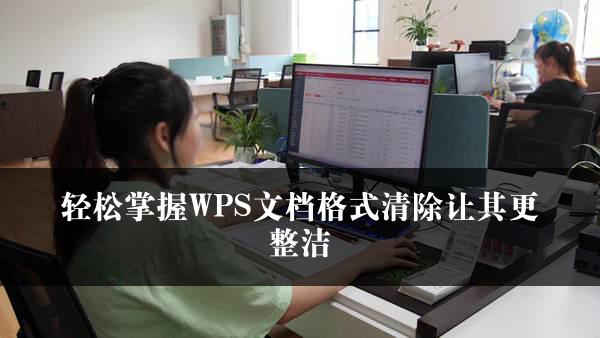 轻松掌握WPS文档格式清除让其更整洁